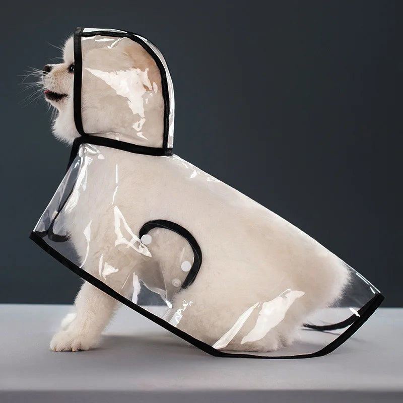 Pet Raincoat Transparent Dog Raincoat Waterproof and Windproof Pet Clothing Large Dog Pet Dog Dog Costume