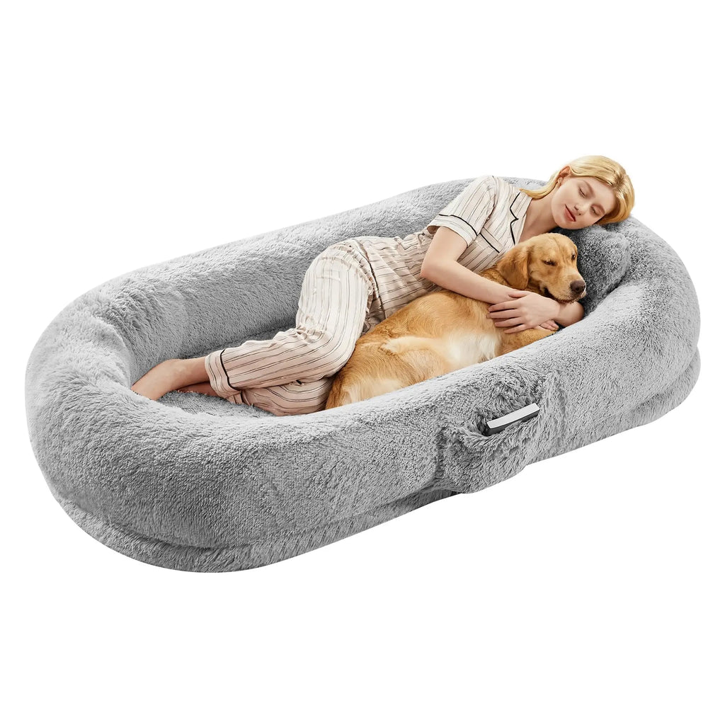 Oversized Orthopedic Dog Bed for Humans & Pets - Faux Fur with Waterproof Lining