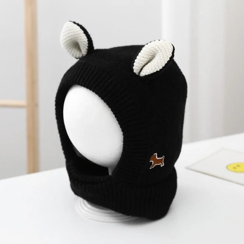 Winter Warm Dog Hat Ear Muffs Noise Protection Windproof Pet Ears Covers Knitted Earmuffs For Small Medium Puppy Accessories